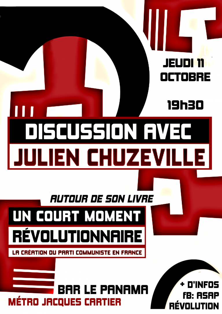 Lire la suite à propos de l’article Présentation du livre « Un court moment révolutionnaire » Jeudi 11 Octobre